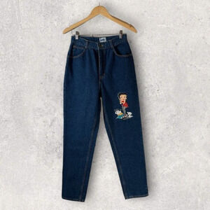 Vintage Quips Betty Boop Tapered Leg High Rise‎ Jeans Made in USA Size Y2K 26x28